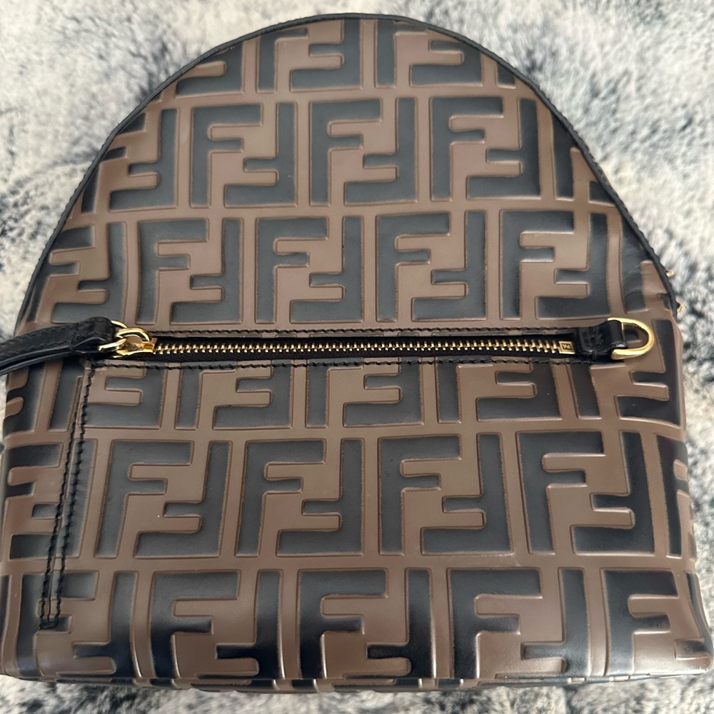 Fendi Mini Brown Leather Backpack, Perfect Condit… - image 3
